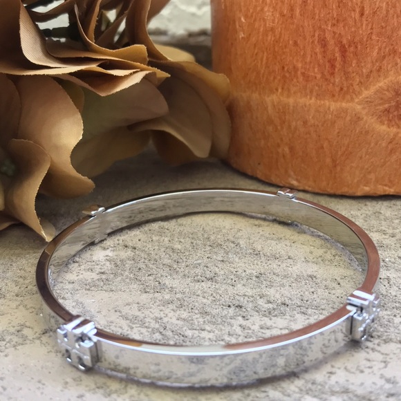 Tory Burch Logo Station Bangle Bracelet - Picture 4 of 5